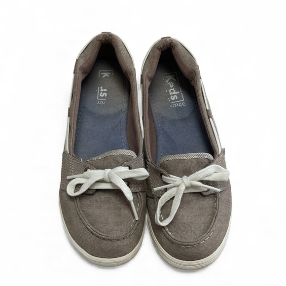 Keds Brown Canvas Boat Shoes Size 7 Women’s Lace Up Casual Comfort Flats - Picture 8 of 11